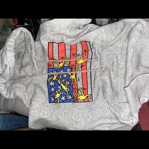 Keith Haring x Uniqlo American flag hoodie
